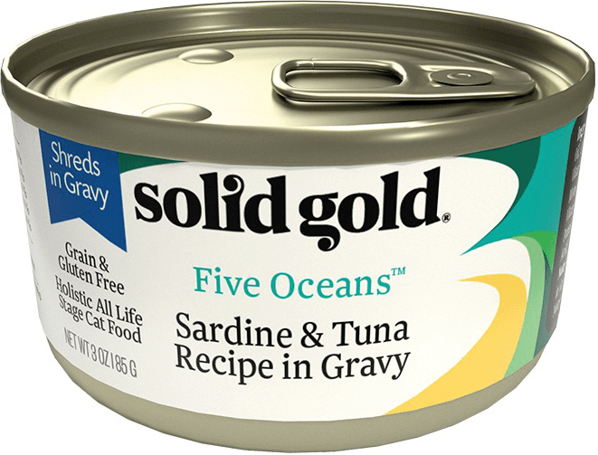 Solid Gold Five Oceans With Sardine & Tuna In Gravy